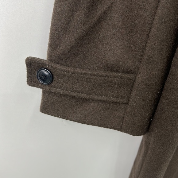 LANDS END Men's Top Coat Wool Cashmere Blend Button Front XL - Picture 4 of 6